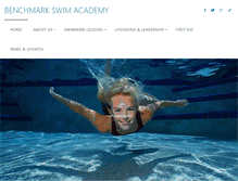 Tablet Screenshot of benchmarkswimminglessons.com